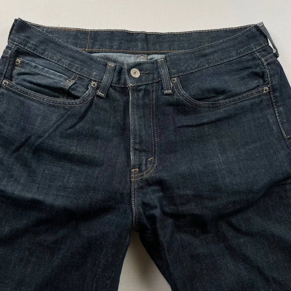 Levis 514 Straight Fit Jeans Mens 34x34 Dark Wash Indigo Denim